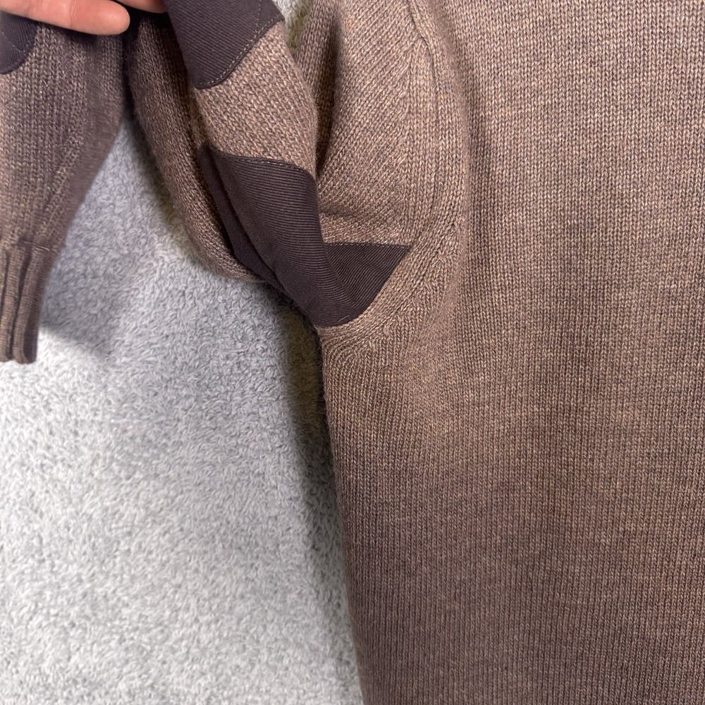 Beretta Sweater Men M Lambs Wool Lined Wind Barrier Shooting Hunting Elbow Patch - Picture 13 of 15
